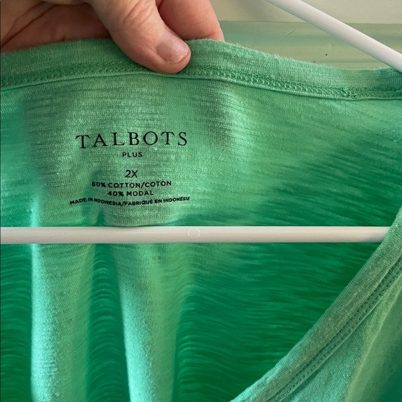 Talbots Mint Green Short Sleeve Top - Picture 3 of 5